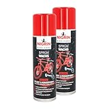 NIGRIN Bike-Care Sprühwachs, Fahrradwachs, 300 ml Sprühdose, bringt brillanten Hochglanz, schützt Lack-, Metall- und Kunststoffoberflächen (Packung mit 2)
