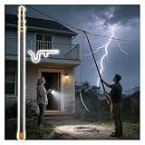 MZZKFC Isolierte Stützstange 45-kV-isolierter Stützpfahl Mit Hakenkopf, 2-9m Teleskopierbare Isolierte Arbeitsstange, Extra Lange Isolierstange Für Arbeiten An Freileitungen(F Head,78 7/10 in(2m))