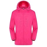 callmo Regenjacke Damen Herren Faltbar Wasserdicht Atmungsaktiv Windjacke Leichte Übergangsjacke Einfarbig Softshelljacke Kapuzenjacke Outdoorjacke mit Kapuze Sonnenschutz Fahrrad Wandern Sommerjacke