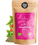 Bio Himbeerblättertee 80g - lose bio Himbeerblätter, geschnitten & 100% naturbelassen, Bio zertifizierter Schwangerschaftstee/Kräutertee - abgefüllt und kontrolliert in Deutschland | Herzlich Natur