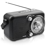 Tragbares Radio mit Bluetooth, AM,FM,SW Kofferradio, Strom & Batteriebetrieb, Eingebautem Lautsprecher MP3 Funktion Kopfhöreranschluss Küchenradio Kleines Radio für Büro Outdoor Camping Notfall