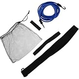 Parliky Schwimmtrainer mit Verstellbarem Widerstandsband und Elastischem Zugseil Schwimmtrainingsgürtel für Pool Bequemes Schwimmtrainingstool zur Ganzkörperkräftigung Einfache Montage Am