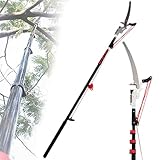 XUXIAO Höhenverstellbare Astsäge, Teleskop-Baumschere, Garten-Astsäge, Astschere, mit Sk5-Schneidklinge, Garten-Astsäge, Astschere, Trimmer-Werkzeug 7.2M