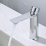 HOMELODY Wasserhahn Bad Chrom Waschtischarmatur Bad Armatur Mischbatterie Waschbeckenarmatur Einhebelmischer Badezimmer