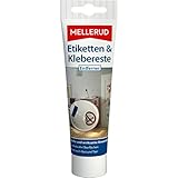 MELLERUD Etiketten & Klebereste Entferner | 1 x 75ml | Wirkungsvolles Reinigungsmittel zum Entfernen von Aufklebern und Etiketten auf nahezu Allen Oberflächen