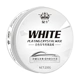 Autowachs für Auto weiß – weiße Wachspaste für – Autopflege zum Entfernen von Kratzern für SUV/Auto/Weiß, Metall