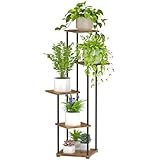 Digtokore Pflanzenständer für den Innenbereich, 5-stöckig, hoch, Pflanzenregal, Innen- und Außenbereich, Eck-Ausstellungsregal, Blumentopfhalter, Metall-Blumenregale für mehrere Pflanzen