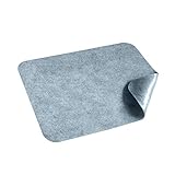 HomeProtect® | Schmutzfangmatte - SUPERDÜNN 2 mm, Selbstklebende Fußmatte, Schuhmatte, Fußabstreifer, Sauberlaufmatte, Montagematte, rutschsicher - waschbar - grau, versch. Grössen (48 x 70)