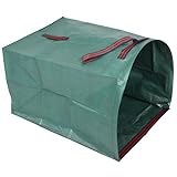 MERRYHAPY Halbrunder Laubsammler Sack Faltbarer Robuster Gartenabfallsack Großer Grüner Tragbarer Laubaufbewahrungsbeutel für Rasenreinigung und Camping Leicht zu Transportieren und