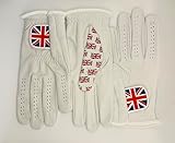 Union Jack Golfhandschuhe, 3er-Pack, linke Hand, für Rechtshänder, Cabretta-Leder, magnetischer Ballmarker, perfektes Gefühl, außergewöhnlicher Griff, Größe L