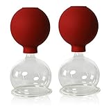 Lauschaer Glas Schröpfgläser mit Ball 2 Stück 60mm zum professionellen, medizinschen, feuerlosen Schröpfen, Schröpfglas, Schröpfgläser,
