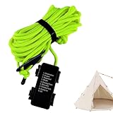 Lunaobrik Campingseil - Outdoor-Seil, LED-Lichtschlauch für den Außenbereich | wasserdicht, Marineseil | Zelt Wind Seil Licht Warnlicht Wind Seil Lampe Camping Licht Streifen für Wandern,