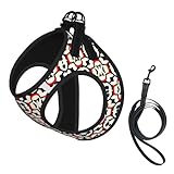 Luxuriöses rot-weiß-blaues Anti-Zug-Hundegeschirr- und Leinen-Set, süße, reflektierende, verstellbare Weste für kleine Hunde, atmungsaktives Mesh-Welpengeschirr zum Spazierengehen und Wandern, groß