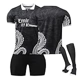 R.Madrid 23/24 Neue Fußball Trikot, Heim/Auswärts Madrid Trikot für Kinder Erwachsener, Fussball Trikot Shorts und Socken Anzug für Jungen Herren