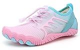 Teechodina Kinder Barfußschuhe Kleinkind Barfussschuhe Wasserschuhe Strandschuhe Schnell Trocknend Badeschuhe Aquaschuhe für Jungen Mädchen, C Rosa, 33
