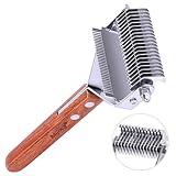 Entfilzungskamm, sicherer Entfilzungskamm, doppelseitiger Haarausfall, offener Knoten, Rechen für Hunde, Enthaarungsbürste, professionelle