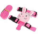 MINAOLULUS Kaninchen Geschirr und Leine Satz Verstellbar Bruchsicher für Zwergkaninchen und Meerschweinchen Outdoor und Indoor Aktivitäten