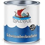 Halvar Schwimmbeckenfarbe skandinavische Poolfarbe Schwimmbadfarbe Schwimmbeckenbeschichtung in Blau Weiß Grün Seegrün Lichtgrau Grau Anthrazitgrau (1 L, Blau)