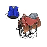 Tiiiopkvvv Reitsport-Schutzweste, Reiten, Trainingsweste, Körpersicherheit, gepolstert, Schutzausrüstung, Unisex, Erwachsene, Jungen, Mädchen, Kinder, Ponysattel (Schwarz, M + A) (Blau CXS + B)