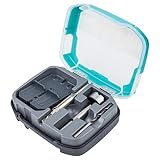 wolfcraft Scharnierloch-Set - 4656000 - Zur einfachen Installation von Topfscharnieren, Ø 35 mm - Bohrschablonen, Forstnerbohrer, Zentrierbohrer und Holzspiralbohrer