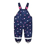 SEVEN BB Kinder Regenhose Jungen Erdbeere Regenlatzhose Mädchen Wind- und Wasserdicht Bundhose 104