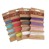 CORHAD Farbiges Hanfseil Hochwertige DIY Schnur für Armbänder Schlüsselanhänger und Gartenprojekte Farben Strapazierfähiges Garn