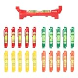 Schnurwasserwaage 20 Stück In Verschiedenen Farben Wasserwaage Klein 75mm Mini Wasserwaage Wasserwaage Schnur,Geeignet FüR Ebener Boden, Bauindustrie, Maschinenbau und Andere GeräTe Messung