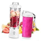 Warmhm Wiederaufladbarer Tragbarer Entsafter Multifunktionaler Mixer Für Frische Säfte Für Unterwegs Kompakte Transparente Flasche