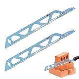 2 Stück Säbelsägeblätter, Sägeblätter Säbelsäge, Säbelsägeblatt Hartmetall, Säbelsägeblatt Stein, Professionelle Stein Sägeblätter für Porenbeton, Holz, Metall, Ziegel, Beton, Professional (18inch)