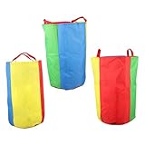 JOINPAYA 3 Stück Bunte Sackhüpfen Säcke für Outdoor Spielset mit Robusten Einlagigen Hüpfsäcken Geeignet für Kindergarten und Garten Lustiges Bewegungsspiel