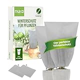 nuia Garden Pflanzenschutz Winter - Winterschutz für Pflanzen – Atmungsaktive, lichtdurchlässige Schutzhülle für Pflanzen im Winter (80 x 60 cm 2er Set)