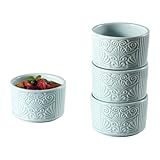 Creme Brulee Schälchen, Souffle Förmchen Backofenfest/Ofenfeste Förmchen/Keramik Ramekins für Ragout Fin Schalen, Leckere Würzfleisch, Muffin, Panna Cotta