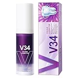 Lila Zahnpasta Weisse Zähne mit Pressflasche Zahncreme für verbesserte Zahnfleischgesundheit und Reduktion Purple Teeth Whitening Toothpaste,Purple Toothpaste Zahnaufhellung Zahnfleckenentfernung