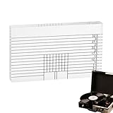 Alignment Turntable Protractor, Acrylkalibrierung, 2,95 x 1,77 x 0,39 Zoll, wiederverwendbar, Azimuth, Ruler für Tracking Angle Adjustment, Phono Cartridge Setup
