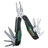 Bosch 16-in-1 Multi-Tool (Multifunktionswerkzeug zum Heimwerken, Outdoor und Camping; Edelstahl; Verriegelungsfunktion; Softgrip; 16 Funktionen: Zange; Schraubendreher; Messer; Säge, usw.)
