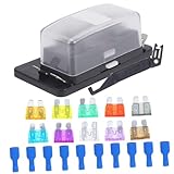 GLEAVI 4 Kfz-sicherungshalter Sicherungsblöcke Für Die Automobilindustrie Kfz-ersatz Sicherungsblock Sicherungskasten Sicherungshalter Automobil Sicherungstafel Für Boote Black Plastik