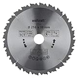 wolfcraft I Kapp- und Gehrungssägeblatt ø 216 mm - schnelle, grobe Schnitte |6552000