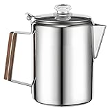 Genérico Percolator Coffee Pot - Eleganter Perkolator | Camping | Kaffeemaschine für Herd | Coffees Maker Percolators | Tragbare Maschine im kompakten Vintage-Design für Ca