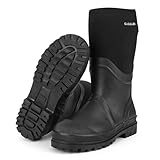 GUGULUZA Neopren Isoliert Gummistiefel für herren Jagd Angeln Hof warme Wasserdicht Stiefel Schwarz