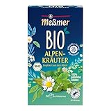 Meßmer Bio Alpenkräuter | 100% natürliche Zutaten | 20 Teebeutel | Vegan | Glutenfrei | Laktosefrei