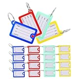 Angoily 20 Stück Tag -Schlüsselbund nummerierte Reparaturschilder Schlüsselanhänger mit Etikett Schlüsselkettenidentifikations -Tags Schlüsselbeschrifter Kofferanhänger pp