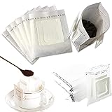 KaffeeFilter,30 Stück Tragbare Kaffee Papier,Papier-Kaffeefilter,Kaffeefiltertüten,KaffeeFilter Camping,Hängende Ohrtropf-Kaffeebeutel für Meisten Tassen,Filter für Reisen,Camping,Zuhause,Büro