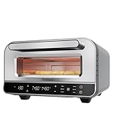 BOLKANI Elektrischer Pizzaofen mit Pizzastein & Pizzaschieber – 450°C für knusprige Steinofen-Pizza in 2 Minuten – 1700W, Timer, Innenbeleuchtung & Sichtfenster – Profi Pizza-Maker für Zuhause