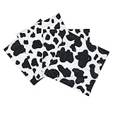 Zerodeko Satz Kissenbezüge mit Kuhmuster Weicher Plüsch Sofakissenbezug für Wohnzimmer und Schlafzimmer Dekorative Kissenhülle