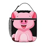 MYGANN Little Pink Pig Lunchtasche, Unisex, mit abnehmbarem, tragbarem, gewebtem Gewebe, isoliert, für Arbeit, Reisen, Camping