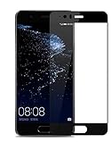 Copmob Huawei P10 Panzerglas,9H Härte HD Displayschutzfolie,[2 Stück] Vollständige Abdeckung,Anti-Öl, Anti-Bläschen,Panzerglasfolie 3D Hartglas,Anti-Kratzer Screen Protector Glas - Schwarz