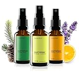 NAKURA® Duftpray, Raumspray, Lufterfrischer Set ZITRONE, ORANGE, WALD Bio 3 x 30 ml - Natürliches Raumduft Spray aus reinen ätherische Öle - Lufterfrischer Wohnung ohne Chemie