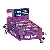 3Bears Oat Bar – Dreierlei Beere (Box mit 16×45 g) – Vegan, ballaststoffreich, ohne Industriezucker & palmölfrei – Hafer-Beeren-Riegel im handlichen Format für unterwegs, Büro & Sport