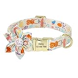 Haustier Fliege Benutzerdefinierte Hundezubehör Halsband Personalisiert Bedruckt Graviert Haustier Welpen ID Halsband für kleine, mittelgroße und große Hunde (Farbe: 8 Größe: Large) (1 Large)