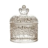 Zuckerdose Bonbonglas mit Deckel, Transparente Candy Bar Gläser Süßigkeiten Gläser Bonbonbehälter Kristallglas Vorratsbehälter, Glasbehälter Vorratsgläser für Süßigkeiten, Snacks, Kekse, Candy Bar